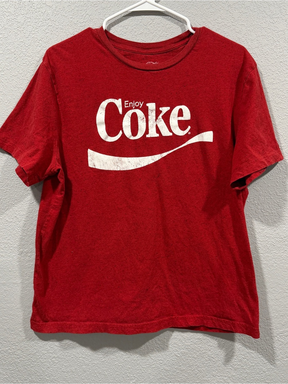 Coca Cola Red  Logo Tee with White Print